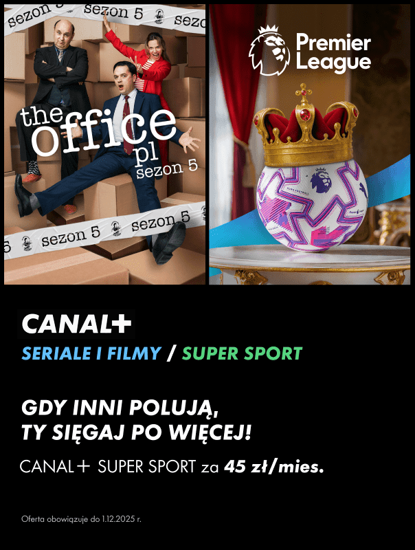 Baner z ofertą Canal+ Super Sport za 45 zł/mies.
