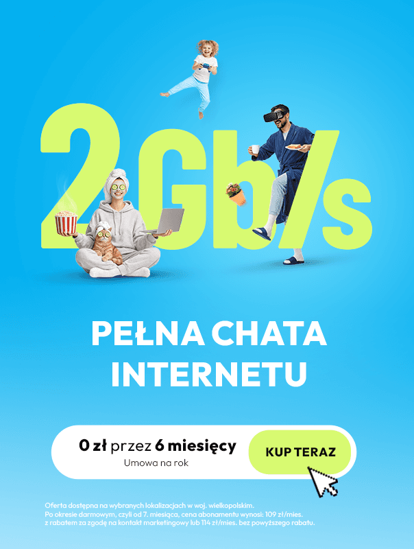 Baner informujący o możliwości zakupu Internetu 2 Gb/s