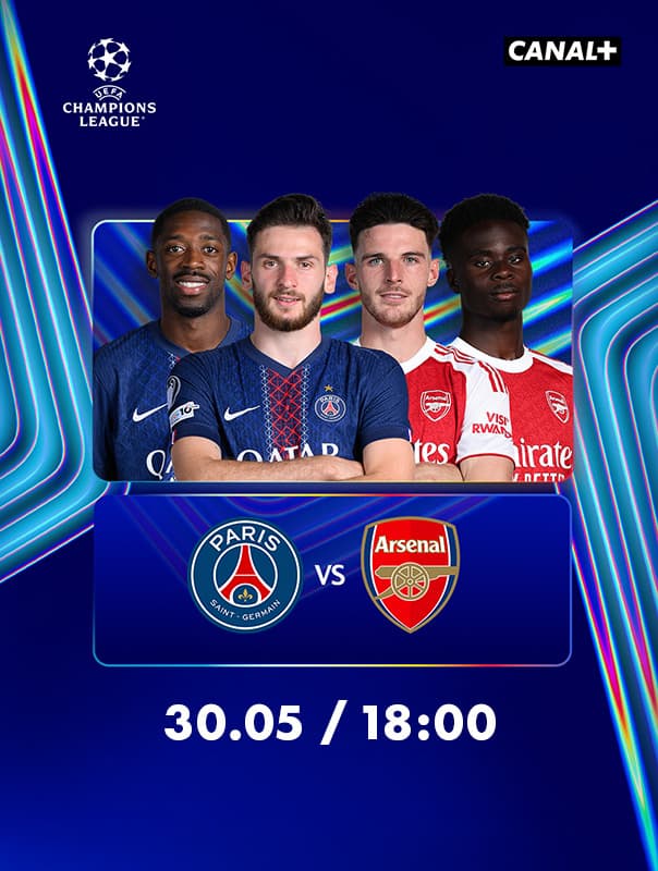 Baner informujący o meczu Champions League 30 maja o godz. 18.00 w CANAL+